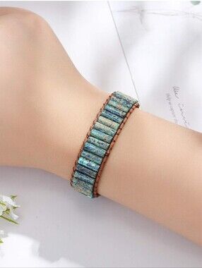 Handmade Turquoise Bead Wrap Bracelet - Women Jewelry